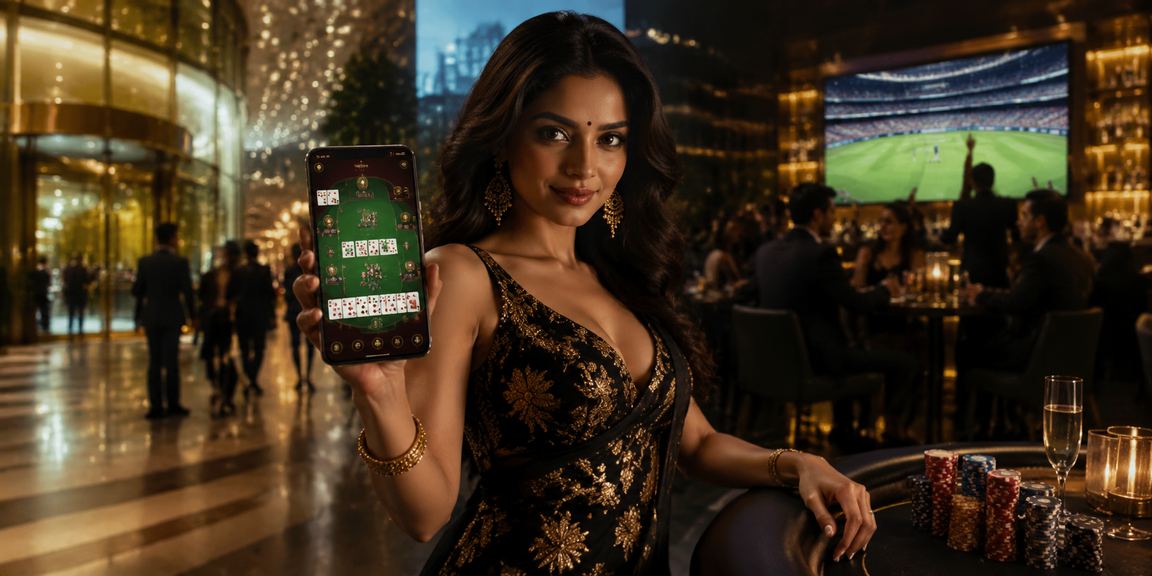 Cricket betting enthusiast engaging using mobile device