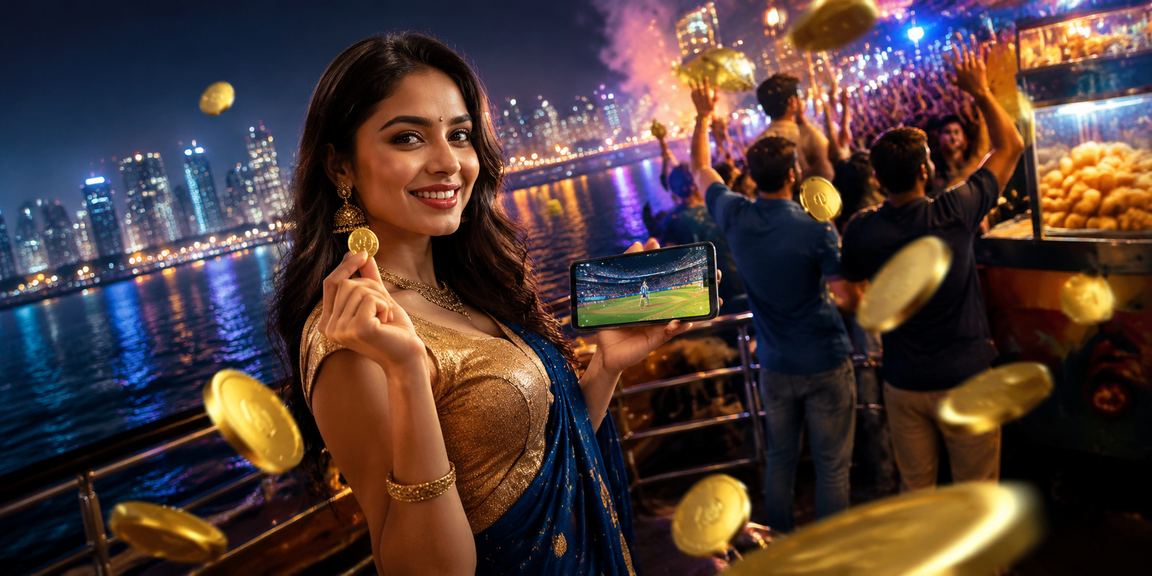 Evening casino and betting scene in Mumbai with mobile play